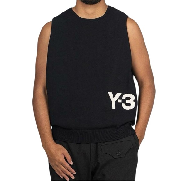 Y-3 Black Sleeveless Knit Top - Picture 3 of 14